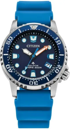 Citizen Promaster Sea Polyurethane Strap Watch, 36.5mm in Blue at Nordstrom