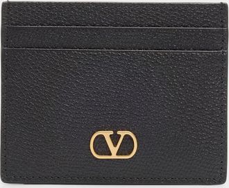 Valentino Garavani VLogo Signature Leather Card Holder