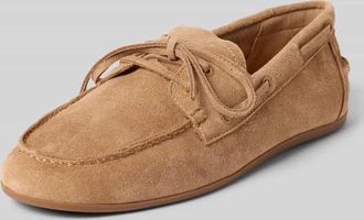 Inuovo Loafer aus echtem Leder mit Zierschleife in Beige, Gr&ouml;&szlig;e 36