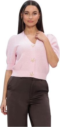 Notre-V Nv-Hidy Knit Sweater - Dames - Vesten - Roze - 2XL - Truien & Vesten
