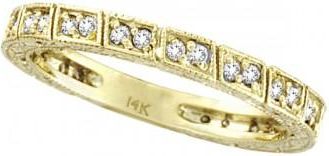 Allurez Diamond Stackable Anniversary Band in 14k Yellow Gold (0.33 ctw)