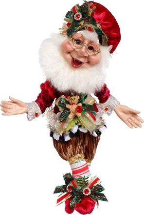 Mark Roberts Teddy Bear Elf Small 6 In Red