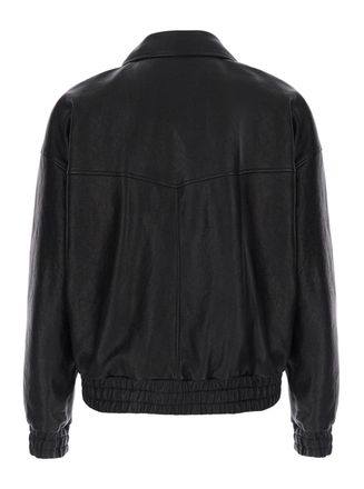 Saint Laurent Mens Leather Jacket Black Lambskin Coat