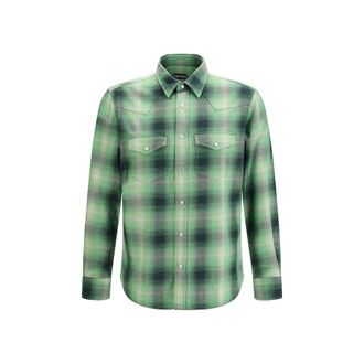 Tom Ford Bicolor Cotton Pattern Mens Shirt
