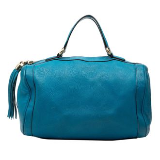 Gucci Tweedekans Medium Geplaveide Kalfsleder Soho Boston Tas