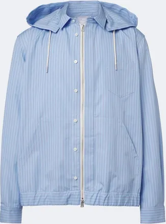 sacai Striped cotton-blend poplin jacket