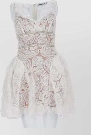 Self Portrait lace and tulle mini dress
