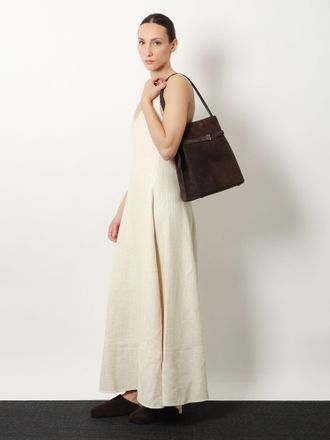 Toteme Borsa a spalla in suede con dettaglio in metallo frontale - TOTEME - gender_Woman