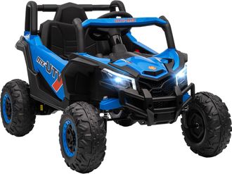 OEM Coche El&eacute;ctrico Para Ni&ntilde;os Utv 12v Con 2 Motores Control Remoto 2,4g Velocidad Hasta 7 Km/h Sistema De Suspensi&oacute;n Azul