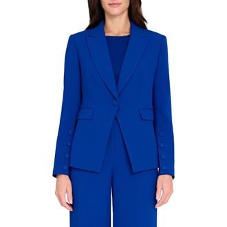 Tahari by ASL One-Button Blazer in Cobalt at Nordstrom, Size 14P