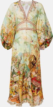 Camilla Printed linen maxi dress
