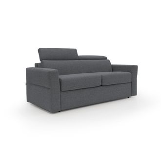 Divani.Store Divani.store - Avalon Sof&aacute; Cama Con Colch&oacute;n De 18 Cm De Altura En Tejido Impermeable 180 Cm (120x197 Cm) Antracita
