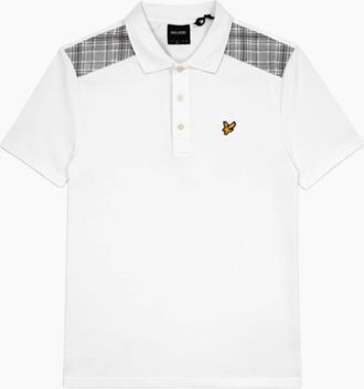 Lyle & Scott Mens Lyle and Scott Check Panelled Polo Shirt White - Size: 42