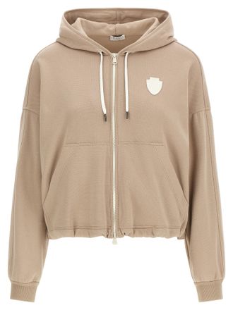 Brunello Cucinelli Beige Cotton Womens Hoodie