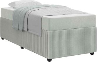 vidaXL Estructura De Cama Con Colch&oacute;n Gris Claro 80 X 200 Cm Vidaxl