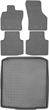 OEM Skoda Superb Iii Kombi A Partir De 2015 Set - Alfombrillas De Goma Para Coche + Alfombrilla Para Maletero