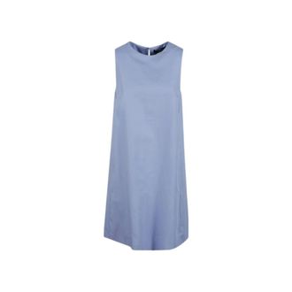 Max Mara Racer Cotton Linen Dress Periwinkle