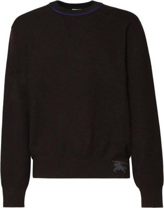 Burberry EKD Embroidered Wool-Blend Sweater, Size Medium