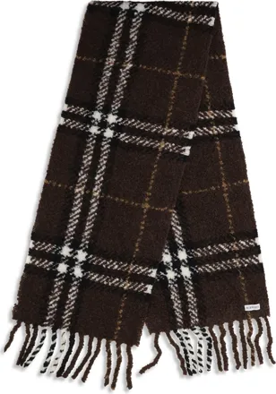 Burberry Alpaca and Wool-Blend Check Scarf - Brown