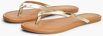 Tommy Hilfiger Womens Classic Flip-Flop - Gold - US 10 / EU 42