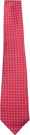 Kiton geometric-patterned silk tie - men - Silk - One Size - Red