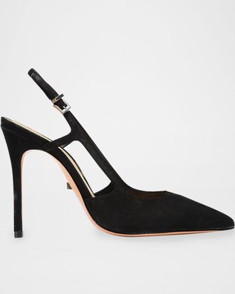 Schutz Boris Suede Slingback High-Heel Pumps