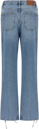 Rotate Twisted Lacing Side-Open Jeans - Blue