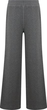 Pinko Womens Fleece Track Pants Charcoal Grey Cotton