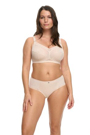 Susa B&uuml;gelloser BH SUSA Lagos, Damen, Gr. 105, Cup C, beige (sand), Obermaterial: 64% Polyamid, 22% Baumwolle, 14% Elasthan, BHs B&uuml;gelloser BH, Spitze, gen