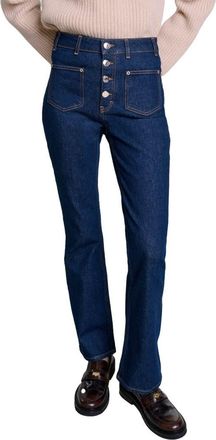 Maje Denim jeans with pockets in Dark Blue at Nordstrom, Size 38 Eu