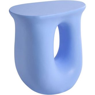 Beliani Mesa Auxiliar Decorativa De &Oacute;xido De Magnesio Y Fibra De Vidrio Forma Irregular Resistente A Los Rayos Uv Manchas &Oacute;xido Agua Y Viento 42 X 28 Cm Verde