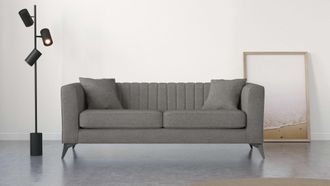 HOME AFFAIRE 3-Sitzer »MATTHEW elegantes Designsofa, Masse B/T/H: 201/86/74 cm« feine Steppung im Rückenbereich, lose Sitzkissen, incl. Zierkissen