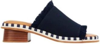 Chlo&eacute; Heeled Mules - Dames - Muiltjes - Blauw - 40 EU - Leer - Schoenen