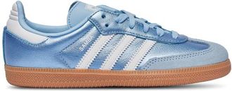 adidas Girls adidas Originals Samba - Girls Preschool Shoes Footwear White/Metallic Blue Size 10.5