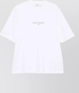 Off-white cotton skate t-shirt crew neck print