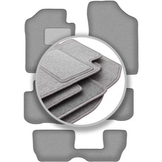 OEM Alfombrillas Gris Ceniza Para Kia Carens Iii 7 Plazas (2006-2010)