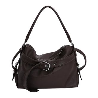 Generic Moto Style Womens Handbag Retro Motorcycle Design Elegant Shoulder Bag with Large Top Handle for Work and Travel