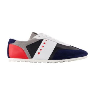 Marni Schoenen, Heren, Blauw, 39 EU, Leer, Ovine Leather Sneakers