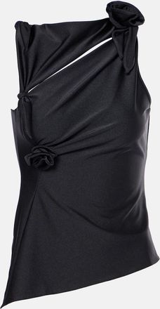 Coperni Floral-applique asymmetric top