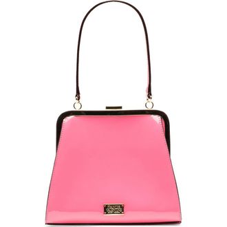 Frances Valentine Lulu Leather Frame Clutch in Pink at Nordstrom