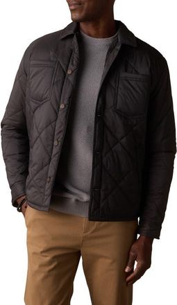 The Normal Brand Quilted Jacket with High Pile Fleece Lining in Charcoal at Nordstrom, Size Large