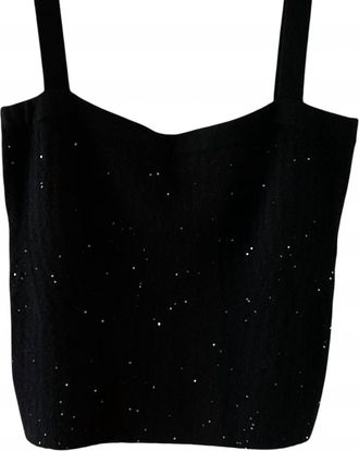 Autumn Cashmere Womens Sparkle Tank In Black