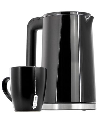 MegaChef MegaChef 1.7 Quart Double Wall Stainless Steel Electric Tea Kettle in Black