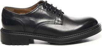 Doucal's Stringata Derby - Heren - Nette schoenen - Zwart - 44 EU - Leer - Schoenen