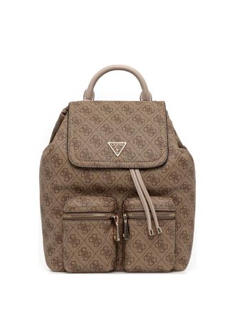 Guess Co Manhattan monogram flap backpack - Brown