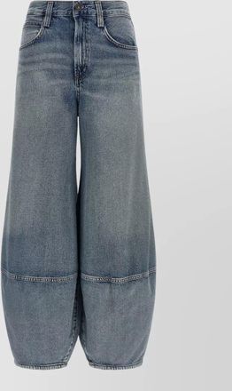 A Gold E denim mid-rise curved-leg jeans