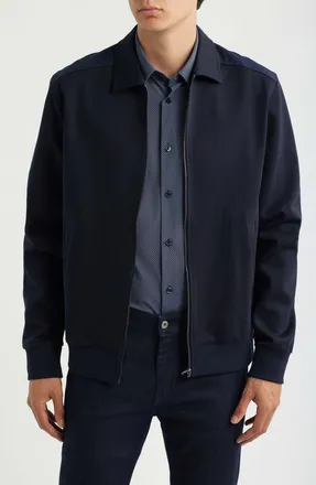BOSS Sigmon Zip Shirt Jacket in Dk Bu at Nordstrom, Size Xx-Large