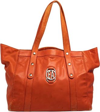 Emporio Armani Borsa tote con applicazione - Arancione