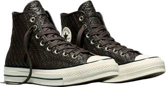 Converse Mens Sneakers Chuck 70 Mudguard-Egret-Black Leather Trainers Mudguard/egret/black
