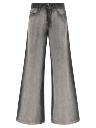 Diesel Grey Relaxed Mid Rise Jeans